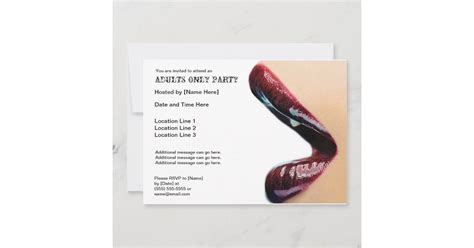 Adults Only Party Invitations Zazzle