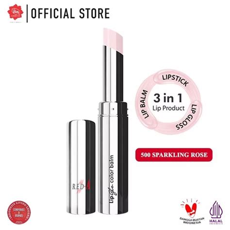 Jual Red A Lip Glo Color Balm Shopee Indonesia