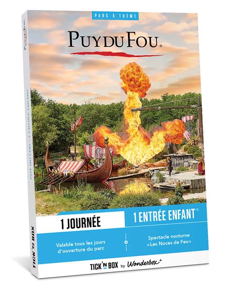 Coffret Cadeau Puy Du Fou Jour Entr E Enfant Wonderbox