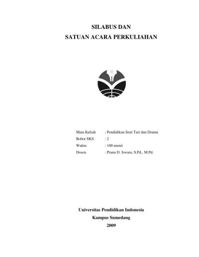 Silabus Dan Satuan Acara Perkuliahan