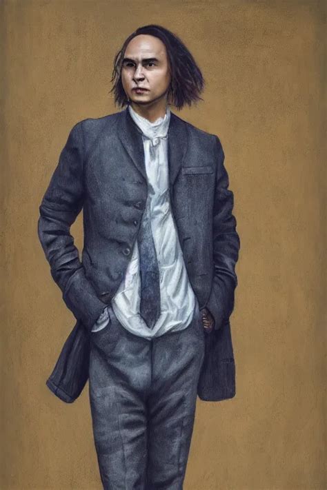 Frank Dillane As Robin Goodfellow Full Body Oil On Stable Diffusion