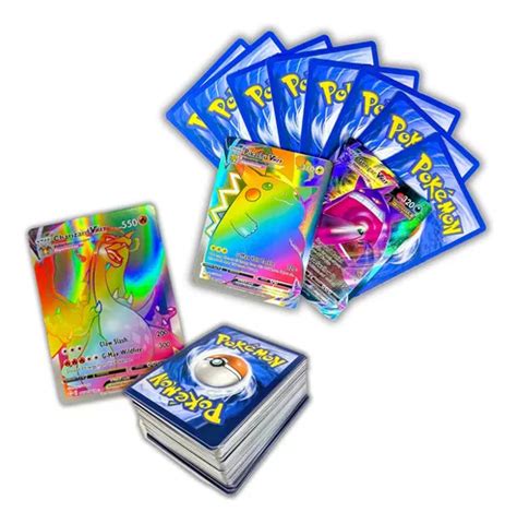 Kit 10 Cartas Pokémon Vmax Charizard Vmax Rainbow 550 Hp