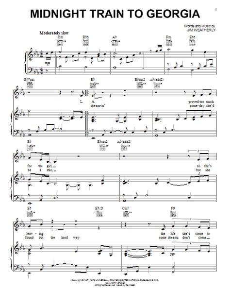 Midnight Train To Georgia | Sheet Music Direct