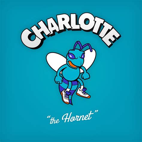 Charlotte The Hornet Design De Logo Nba En Personnages De Dessin