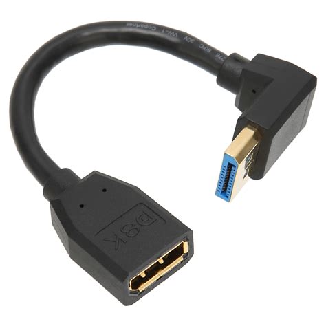 Displayport Extension Cable Dp14 Version 90 Degree Displayport Male To