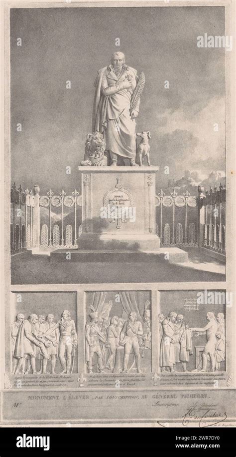 Design For A Statue Of General Jean Charles Pichegru Monument Lever