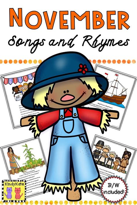 November Songs and Rhymes | Teaching thanksgiving, Mini booklet, Rhymes