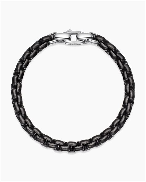 David Yurman Box Chain Bracelet With Stainless Steel And Sterling