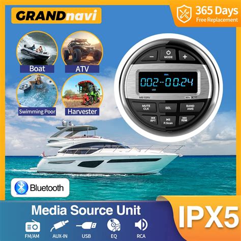 Grandnavi Bluetooth Marinho Est Reo Barco R Dio Prova Dwaterproof Gua