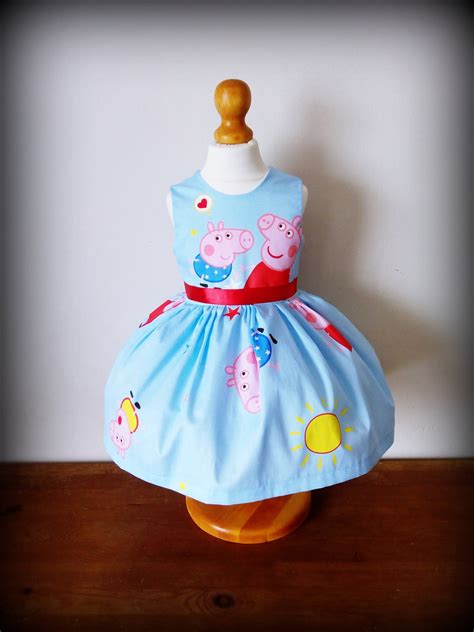 Peppa Vestidos De Cerdo Vestido De Pastel De Mole Vestido De Etsy