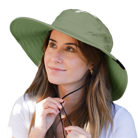 Tirrinia Sun Hat With Adjustable Drawstring For Women Large Wide Brim