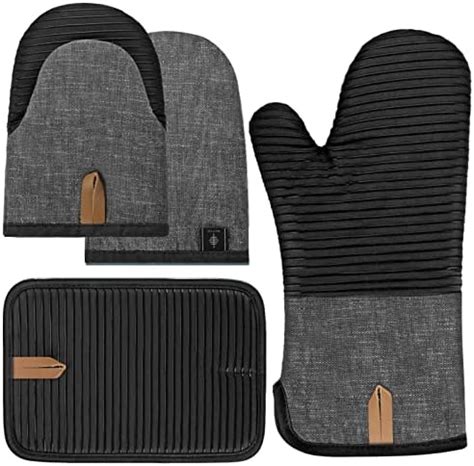 BONTHEE Ofenhandschuhe Hitzebeständige Topflappen Set Mini