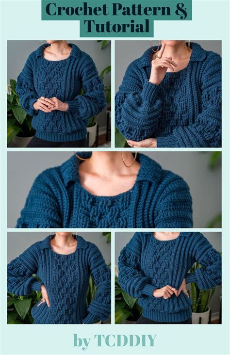 Free Video Tutorial By TCDDIY Sweater Pattern Crochet Fashion Woven