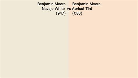 Benjamin Moore Navajo White Vs Apricot Tint Side By Side Comparison