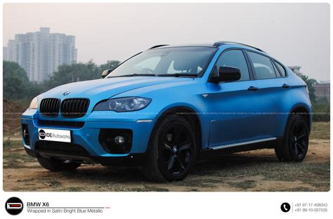 Bmw X6 Satin Bright Blue Metallic Wrap Ide Autoworks