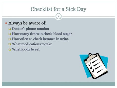 Managing Sick Days Diabetes Education Guide