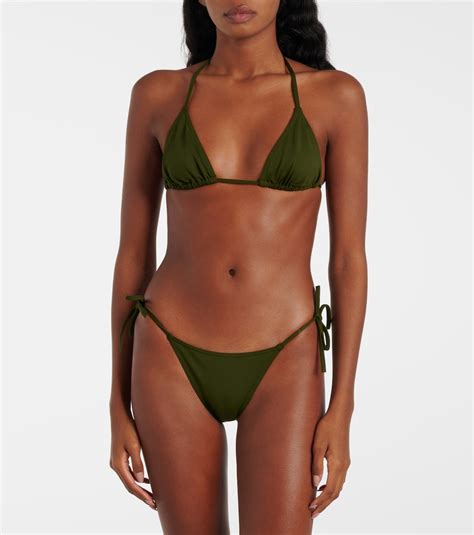 Mouna Bikini Top In Green Eres Mytheresa