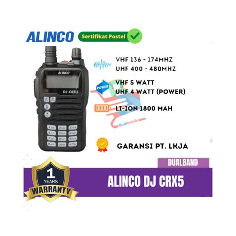 Handy Talky Radio HT Alinco DJ CRX5 VHF UHF Dual Band Alinco DJ CRX5