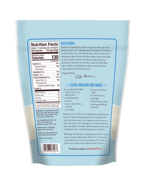 Bobs Red Mill Gluten Free To Baking Flour Oz Bag Beauty