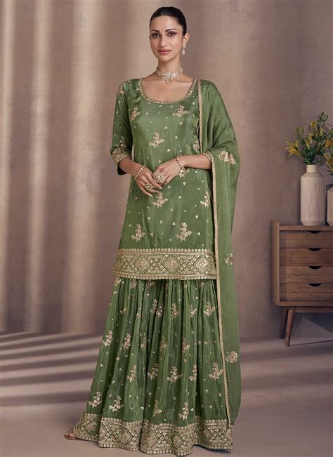 Buy Embroidered Palazzo Suit SalwarKameez Shop Latest Indain