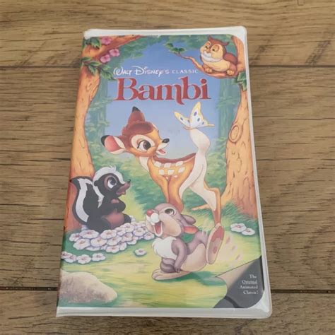 Walt Disney Classic Bambi Black Diamond Clamshell Vhs Movie