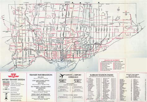 Large detailed map of Toronto city – 1972 | Vidiani.com | Maps of all