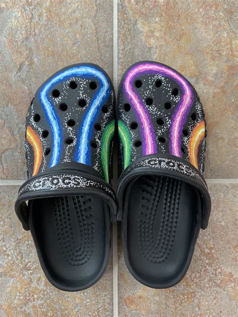 Custom Crocs Galaxy Theme Inspired By Zhc Crocs Custom Shoes Neon