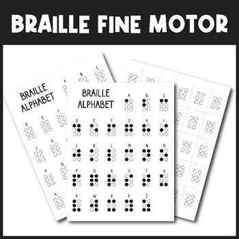 Braille Alphabet Worksheets - Braille Fine Motor Skills Activities