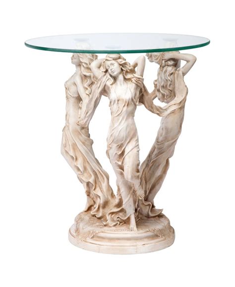 Design Toscano The Muses Glass Topped Sculptural Table Reviews