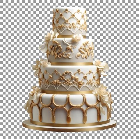 Premium Psd Tasty Wedding Fondant Cake Isolated On Transparent Background