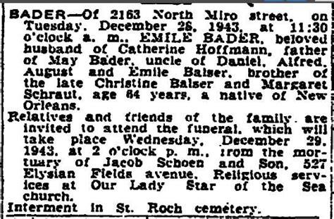 Emile Bader 1879 1943 Find A Grave Gedenkplek