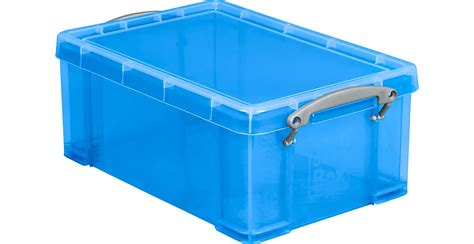 Box Really Useful Boxes Kunststoff Transparent Blau Verschiedene