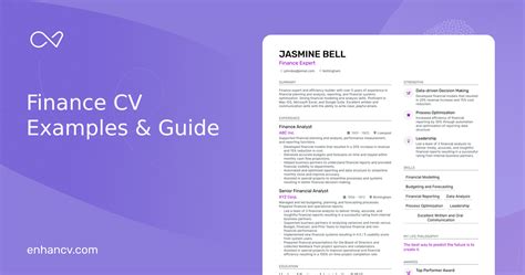 finance cv examples