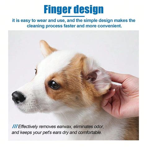 Pcs Yegbong Pet Grooming Finger Wipes Ear Cleaning Finger Sleeves