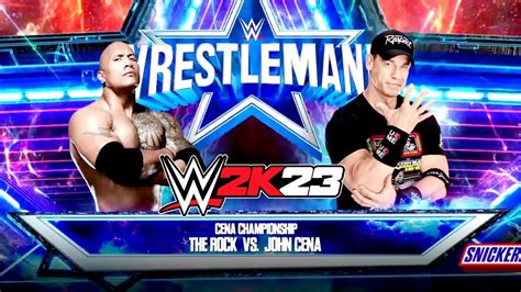 Wwe 2k23 John Cena Vs The Rock At Wrestlemania Youtube