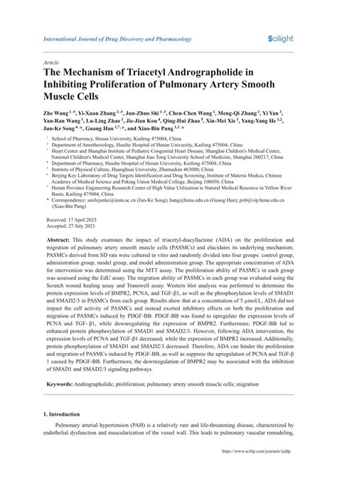 Pdf The Mechanism Of Triacetyl Andrographolide In Inhibiting