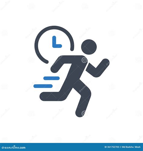 Man Running Late Chased Time Giant Alarm. Businessman Rushing Deadline