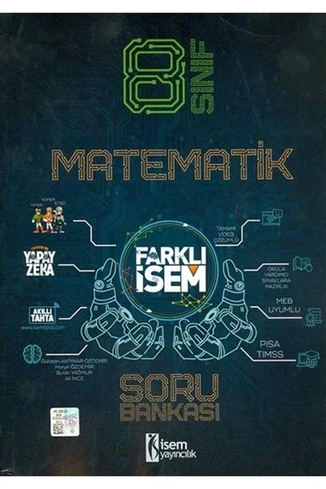 İsem Yayıncılık 8 Sınıf Farklı Isem Matematik Soru Bankası Isem