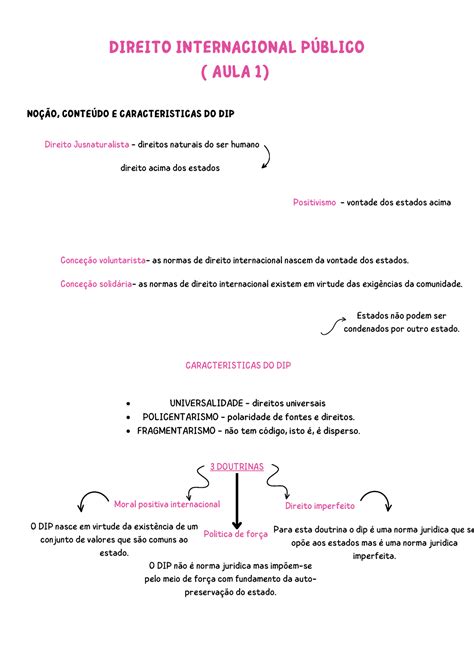 Dip Resumos Aula Direito Internacional Publico Doutrinas