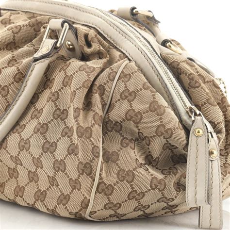 Gucci Sukey Boston Bag Gg Canvas At 1stdibs