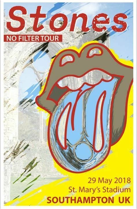 Rolling Stones 2018 No Filter Tour Concert Poster Uk Fridge Magnet 25