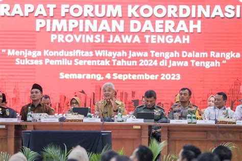 Pemprov Jateng Siap Selenggarakan Pemilu Yang Aman Dan Kondusif