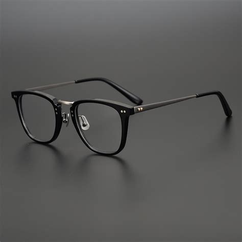 Pure Titanium Japanese Handmade Eyeglasses Frame Women Retro Full Rim