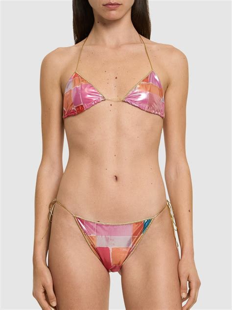 Reina Olga Sam Printed Triangle Bikini Set Reina Olga