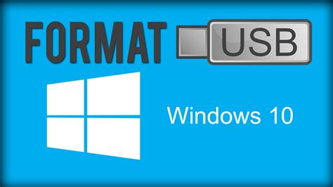 How To Format Usb Flash Drive Windows Youtube