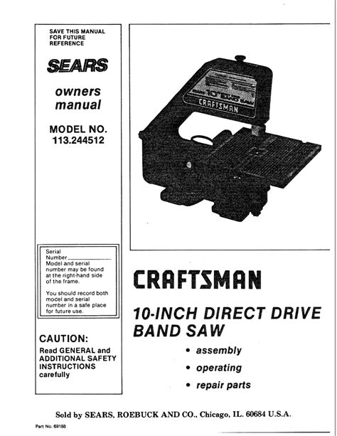 Craftsman Floor Band Saw Parts List Infoupdate Org