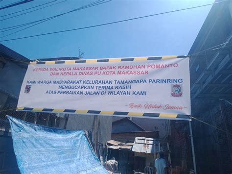 Perbaikan Jalan Warga Tamangapa Ucapkan Terima Kasih Kepada Wali Kota