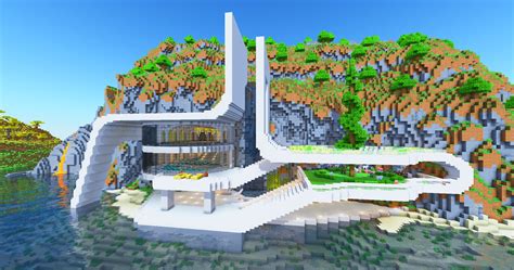 Modern Cliff Mansion @ Charliecustard Builds | Download