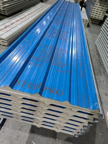 Color Coated JSW PUF Panel For Roofing Thickness 50 Mm At Rs 1200