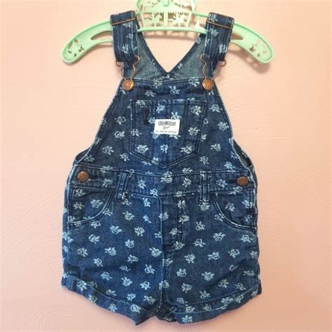 Oshkosh B Gosh Bottoms Oshkosh Bgosh Girls Denim Vestbak Flower